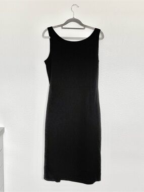 Hillard & Hanson Black Midi Dress Wrap Skirt Tie Detail Size 6